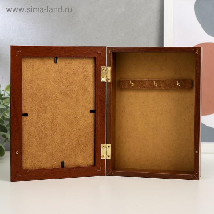 Ключница Ключница "Город 8" 15х21 см орех