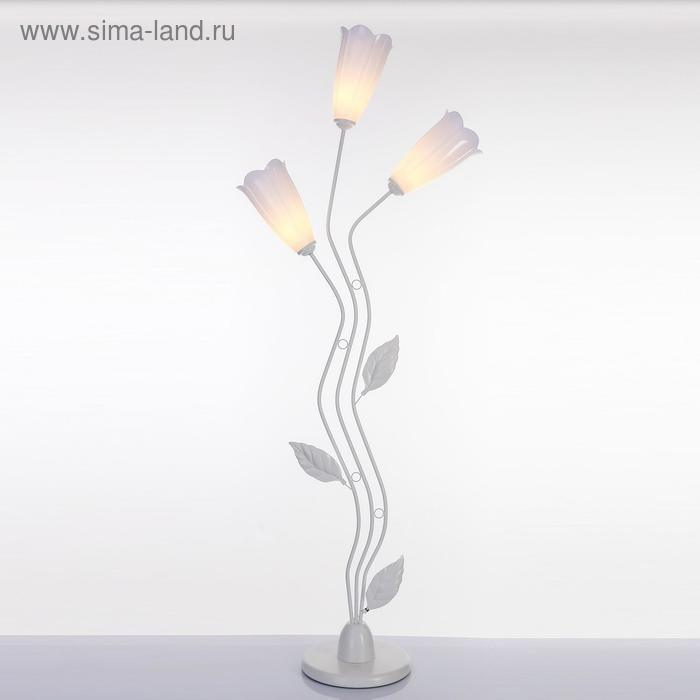 Торшер "Инесса" 3х15Вт Е27 белый 39х28х143 см.