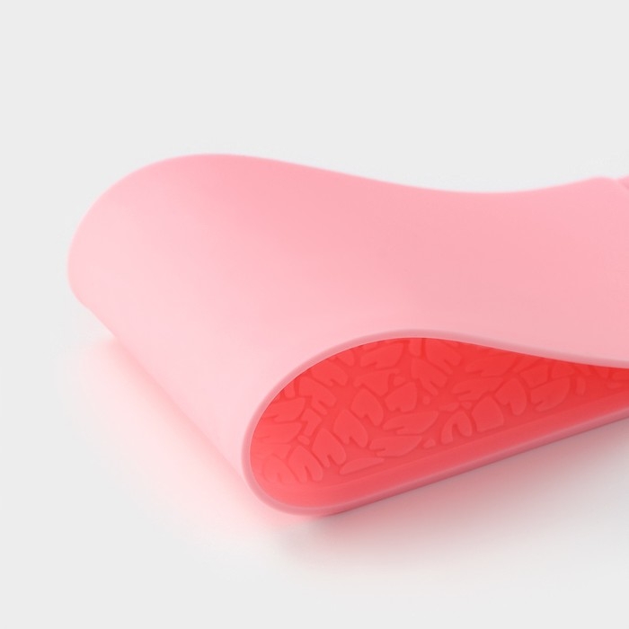 Коврик для айсинга Доляна «Листья», силикон, 37,5×8×0,1 см, цвет розовый Коврик для айсинга Доляна «Листья», силикон, 37,5×8×0,1 см, цвет розовый