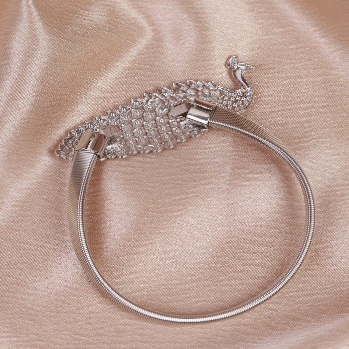 Подхват для штор «Павлин», 9 × 2,8 см, 32 см, цвет серебряный Подхват для штор «Павлин», 9 × 2,8 см, 32 см, цвет серебряный