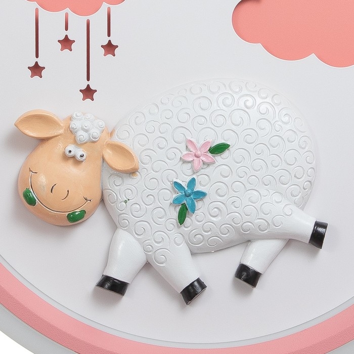 Светильник Светильник "Овечка" LED 48Вт 3000-6000К розовый 50х50х6 см BayerLux