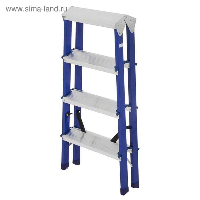 Стремянка ТУНДРА, комбинированная, двухсторонняя, 4 ступени, 870 мм Стремянка ТУНДРА, комбинированная, двухсторонняя, 4 ступени, 870 мм