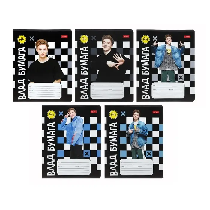 Тетрадь 18 листов в клетку «Влад А4», обложка мелованный картон, МИКС Тетрадь 18 листов в клетку «Влад А4», обложка мелованный картон, МИКС