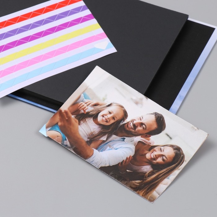 Фотоальбом 25 листов (наклейки+кольца)  Фотоальбом 25 листов (наклейки+кольца) "Весь мир для тебя" 19х27х3 см