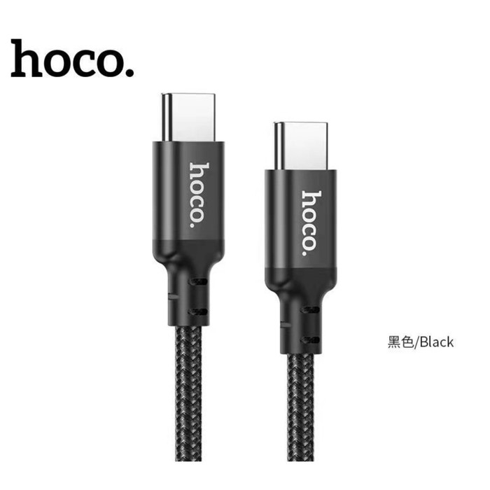 Кабель Hoco X14, Type-C - Type-C, 60 Вт, 3 А, 1 м, передача данных, оплётка нейлон, чёрный Кабель Hoco X14, Type-C - Type-C, 60 Вт, 3 А, 1 м, передача данных, оплётка нейлон, чёрный