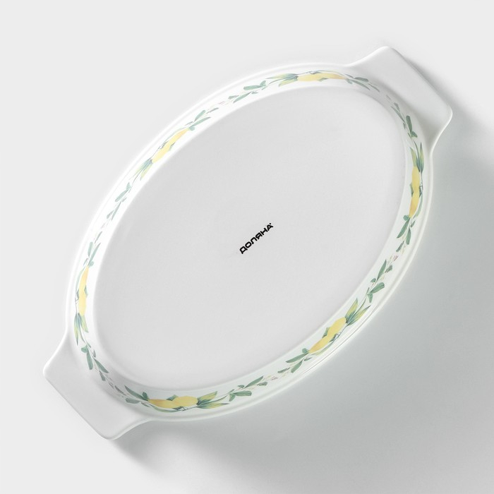 Форма для выпечки из жаропрочной керамики овальная Доляна «Лимон», 30,5×18 см, цвет белый Форма для выпечки из жаропрочной керамики овальная Доляна «Лимон», 30,5×18 см, цвет белый