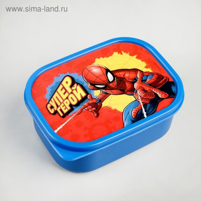 Ланч-бокс прямоугольный, 500 мл, Человек-Паук  Ланч-бокс прямоугольный, 500 мл, Человек-Паук " Супергерой" МИКС