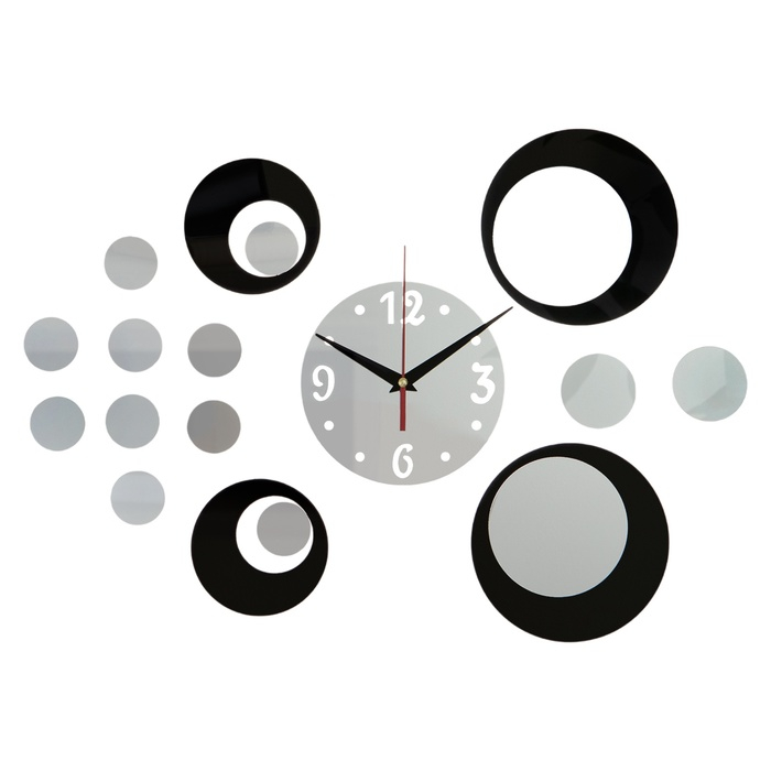 Часы настенные интерьерные, 3d  Часы настенные интерьерные, 3d "Иллюзия", бесшумные, наклейка, d-15 см