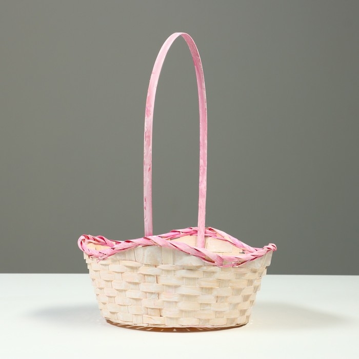 Набор корзин плетеных (бамбук),19xH7,5X9,5x31см,22x9x11x34,24x9x11см,5x35см, 3 шт, розовая Набор корзин плетеных (бамбук),19xH7,5X9,5x31см,22x9x11x34,24x9x11см,5x35см, 3 шт, розовая