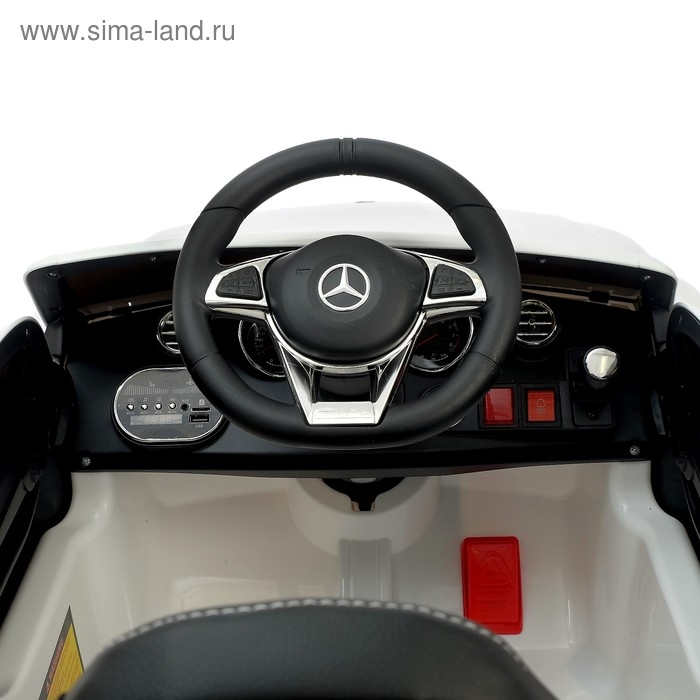 Электромобиль MERCEDES-BENZ C63 S AMG, EVA колёса, цвет белый Электромобиль MERCEDES-BENZ C63 S AMG, EVA колёса, цвет белый