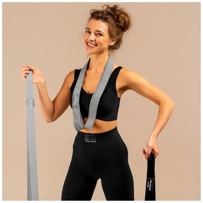 Набор из 3 петель для фитнеса ONLYTOP: нагрузка 18, 27, 36 кг, 204х4 см Набор из 3 петель для фитнеса ONLYTOP: нагрузка 18, 27, 36 кг, 204х4 см