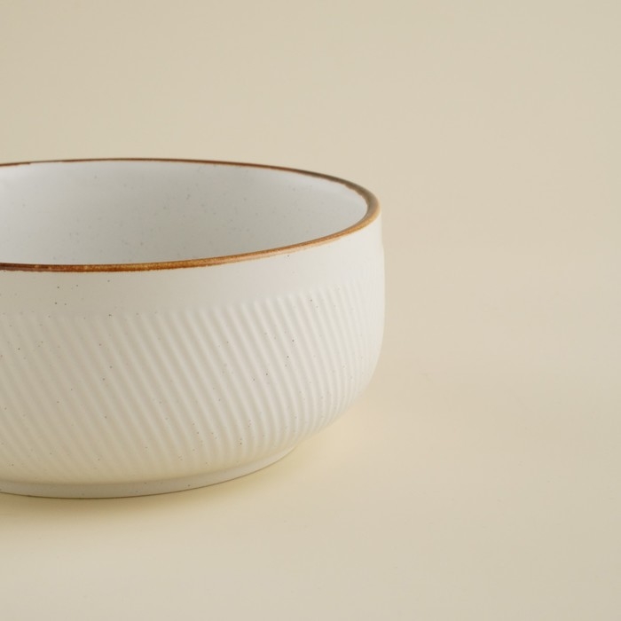 Миска фарфоровая SL Home «Волн в камне», 650 мл, d= 14 см, цвет белый