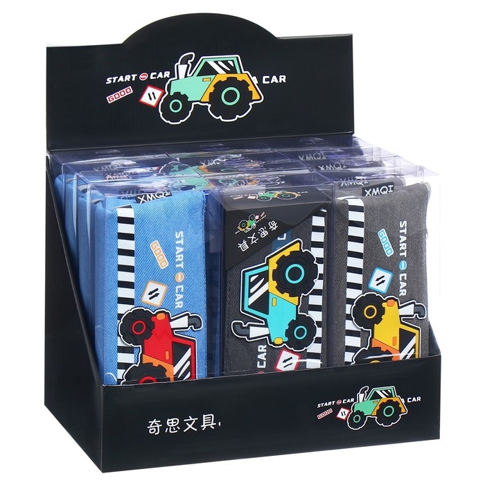 Пенал школьный на молнии Пенал школьный на молнии "Трактор", микс