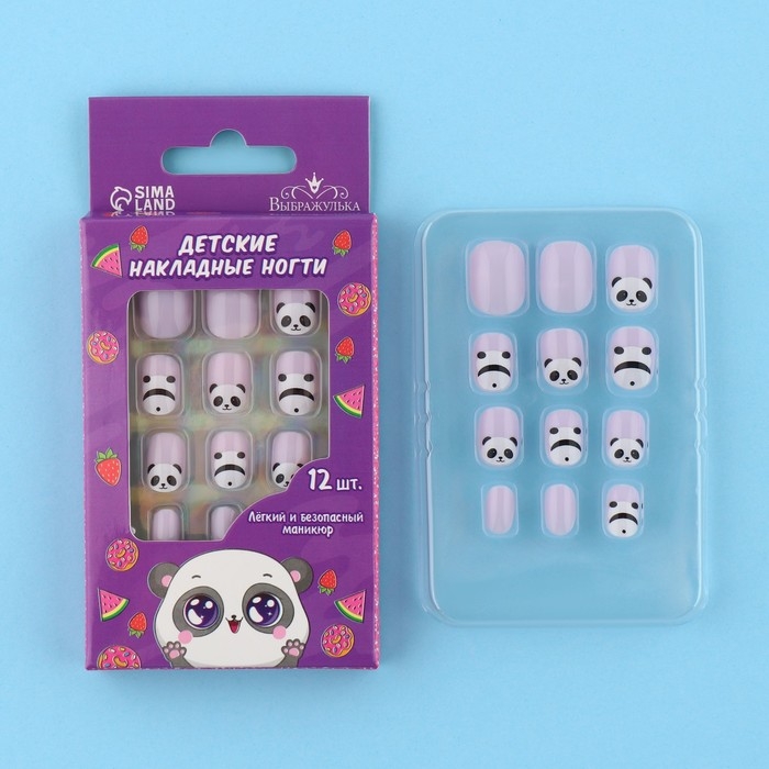 Детские накладные ногти «Панда», 12 шт Детские накладные ногти «Панда», 12 шт