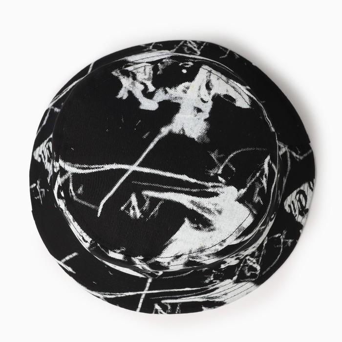 Панама детская MINAKU Панама детская MINAKU "Тай-Дай", цвет чёрный/белый, р-р 54