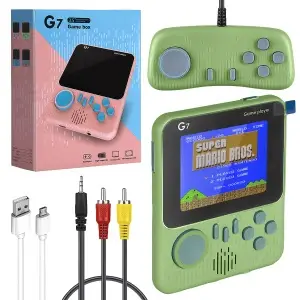Игровая приставка G7 зеленая 3.5&rdquo; для 2 пользователей