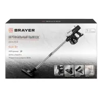 Пылесос BRAYER 4269BR, вертикальный, 600 Вт, 0,8 л, 70 дБ, 8 м, 2.8 кг, 2 насадки