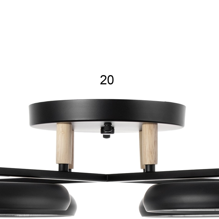 Люстра Люстра "Алис" 4хLED 96Вт 3000-6000К черный 60х60х13 см