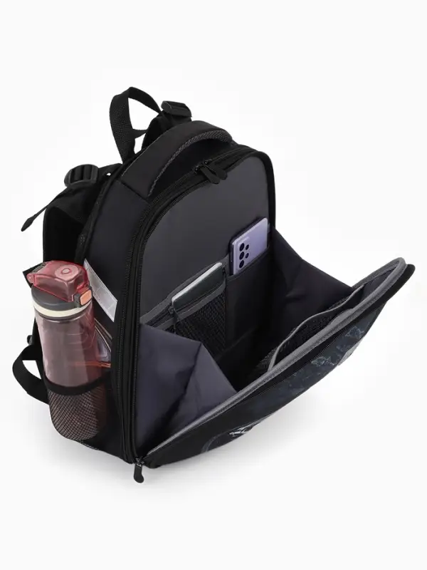 Рюкзак школьный для мальчика &laquo;Машина&raquo;, Stavia, эргономичная спинка, 30&times;16&times;38 см, чёрный