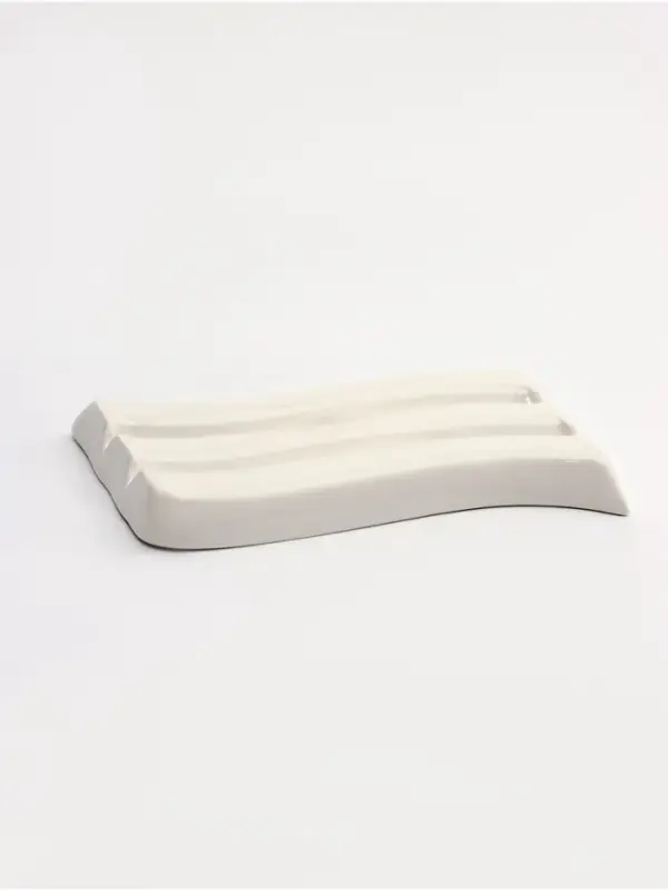 Блюдо для оливок, 3 ячейки, 21.5&times;15&times;2.5 см, фарфор, белое