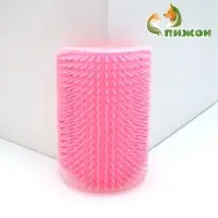 Массажёр - чесалка на угол, размер S, 13.5&times;9&times;5 см, с кошачьей мятой, розовый