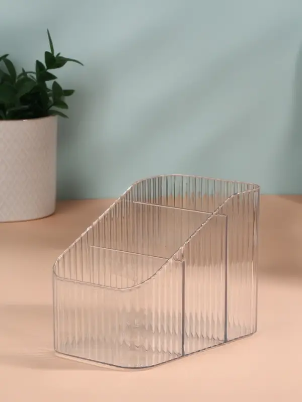 Органайзер для хранения CRISTAL, 3 секции, 14.5&times;8.5&times;12 см, прозрачный