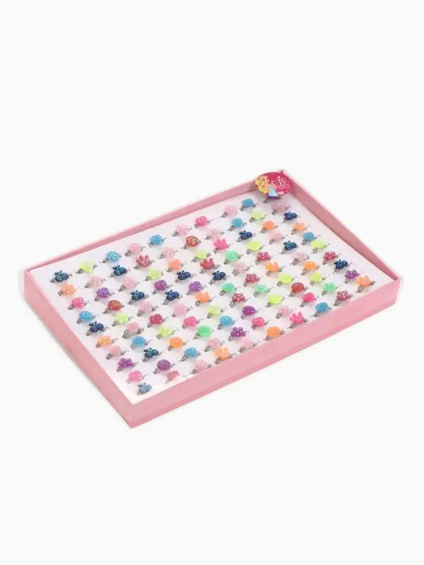 Кольцо &laquo;Выбражулька. Блёстка&raquo;, МИКС, безразмерное, форма МИКС