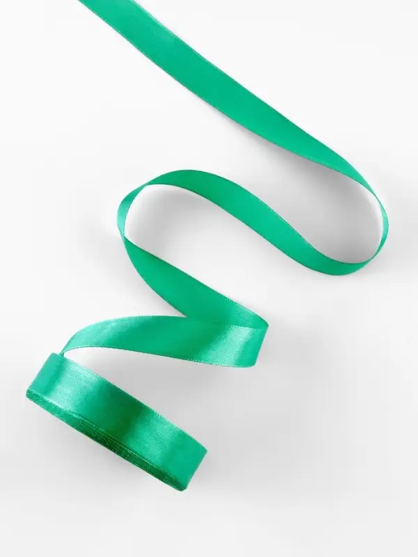 Лента атласная, 20 мм, 23&plusmn;1 м, насыщенно-зелёная