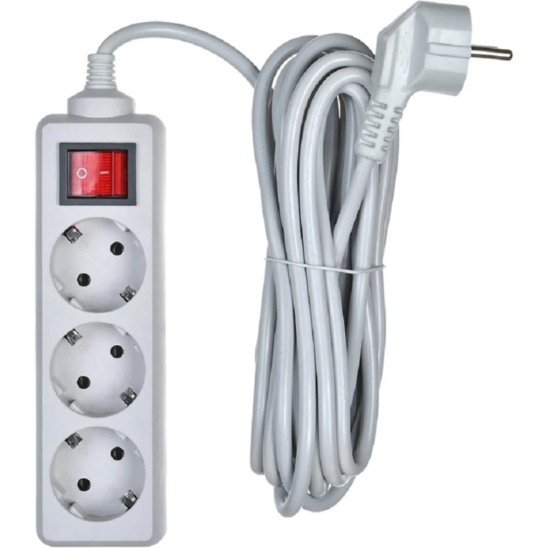 Сетевой фильтр Buro 300SL-5-G 5м (3 розетки) серый