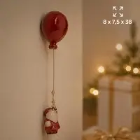 Фигурка на стену &laquo;Дед Мороз на воздушном шарике&raquo;, 8&times;7.5&times;38 см