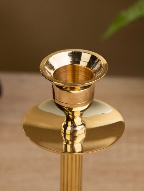 Подсвечник, латунь 7,5х7,5х15 см Подсвечник, латунь 7,5х7,5х15 см