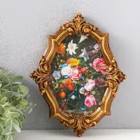 Фоторамка полистоун 11х16 см "Графиня" золото 2,5х18х13 см