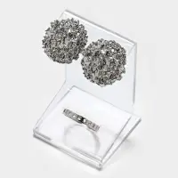 Подставка под серьги и кольцо, 4&times;4&times;6.5 см, оргстекло 1.5 мм, прозрачная