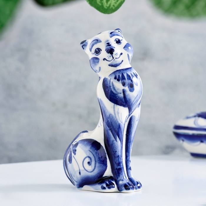 Сувенир Сувенир "Кошка Грация", гжель