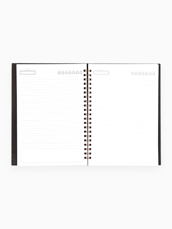 Ежедневник в мягкой обложке А5, 60 л. На скрытом гребне Ежедневник в мягкой обложке А5, 60 л. На скрытом гребне "Черный"