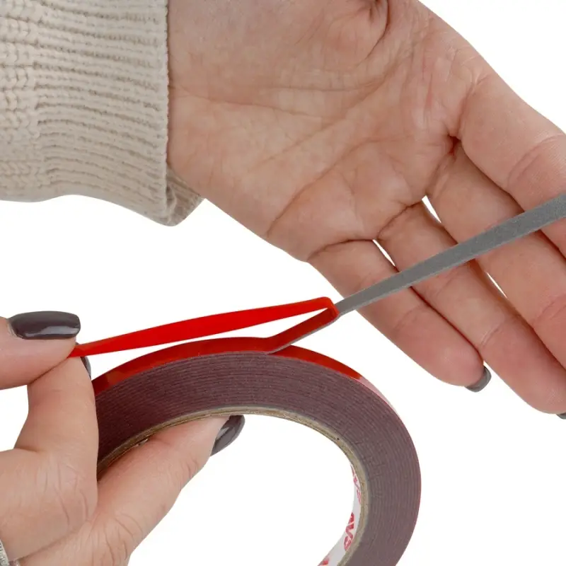 Лента клейкая двусторонняя AVS SCH-029 6 mm x 5 m акриловая основа (серая)