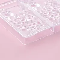 Форма для шоколада KONFINETTA &laquo;Иней&raquo;, пластик, 27.5&times;17.5&times;2.5 см, 3 ячейки 15.3&times;7.5&times;0.8 см, прозрачная