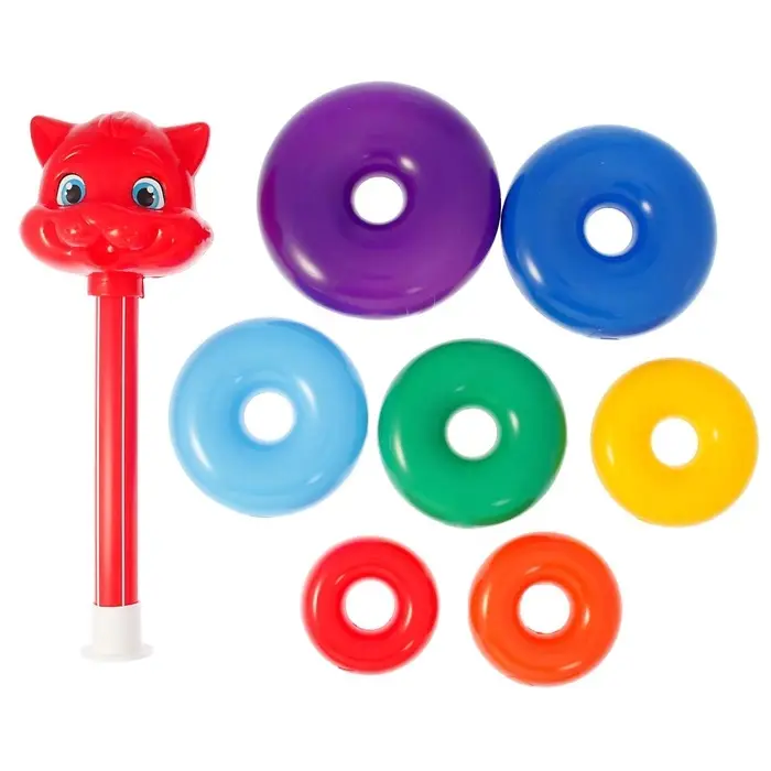 Пирамидка детская &laquo;Котик&raquo;, 7 колец