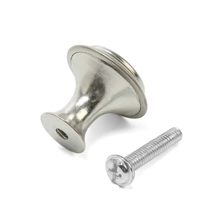 Ручка кнопка ТУНДРА, d=23 мм, цвет матовый никель Ручка кнопка ТУНДРА, d=23 мм, цвет матовый никель