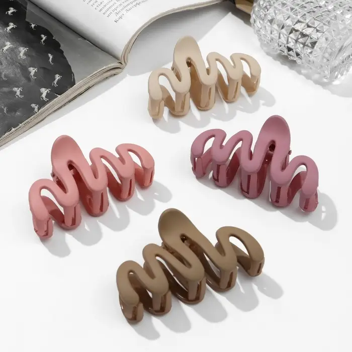 Крабик для волос «Матовый», волна колор, 7 см, МИКС Крабик для волос «Матовый», волна колор, 7 см, МИКС