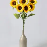 Цветы искусственные &laquo;Куст подсолнухов&raquo;, h=87 см, d=16 см
