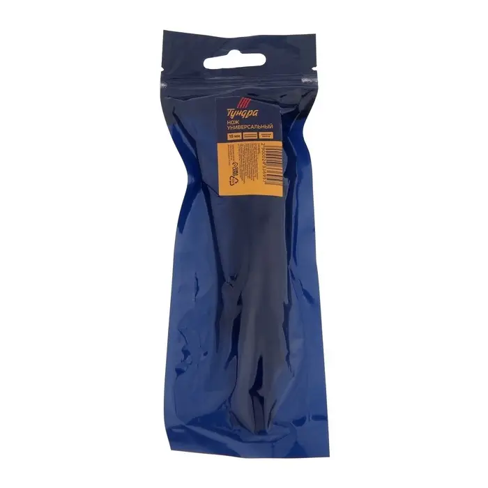 Нож универсальный ТУНДРА, металлическая направляющая, квадратный фиксатор, усиленный, 18 мм