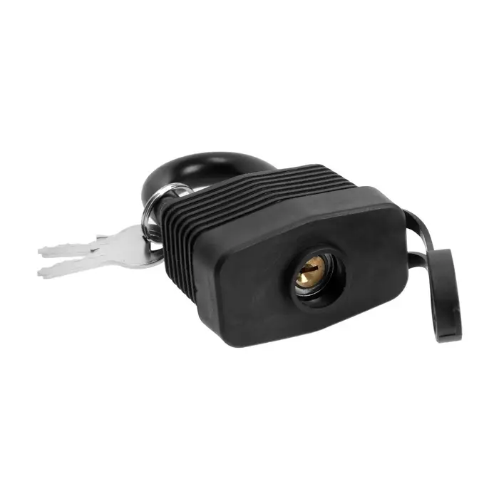 Замок навесной LOCKLAND, 50 мм, влагозащищенный, короткая дужка, 2 ключа, цвет черный