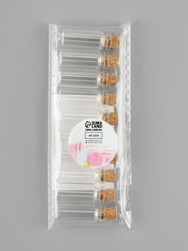 Баночки для хранения бисера, d=1.2&times;3 см, 10 шт.