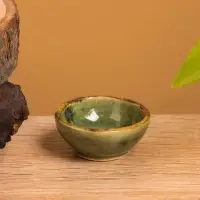 Соусник керамика, цв. зелёно-коричневый,  3,5х3,5х1,5 см