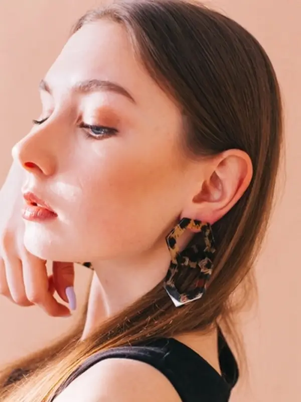 Серьги пластик &laquo;Танзания&raquo;, бесконечность леопард, цветные