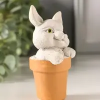 Статуэтка "Кролик в горшке" 9х5 см, цветной
