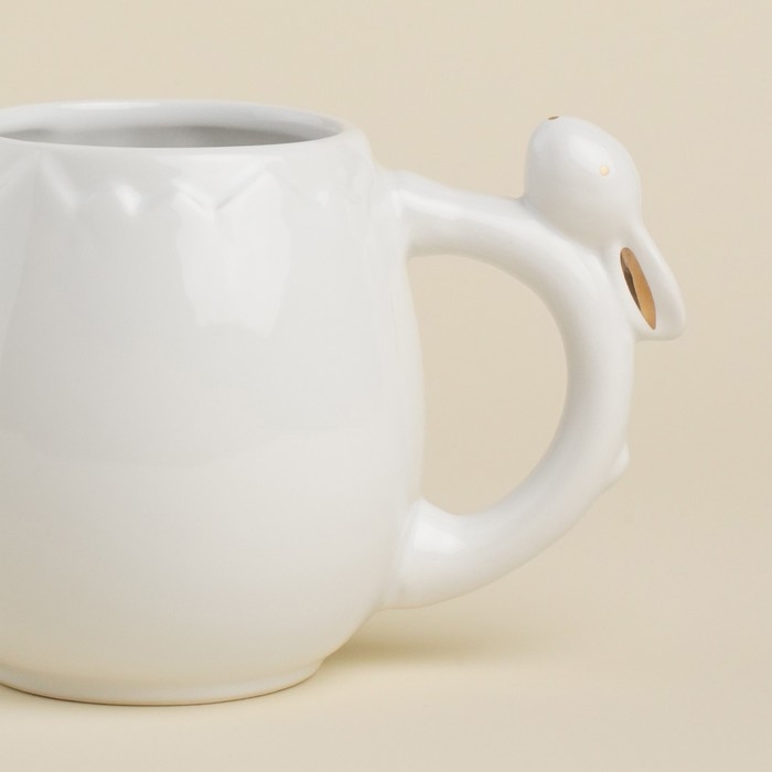 Кружка керамическая SL Home «Пасхальные кролики», 500 мл, цвет белый Кружка керамическая SL Home «Пасхальные кролики», 500 мл, цвет белый