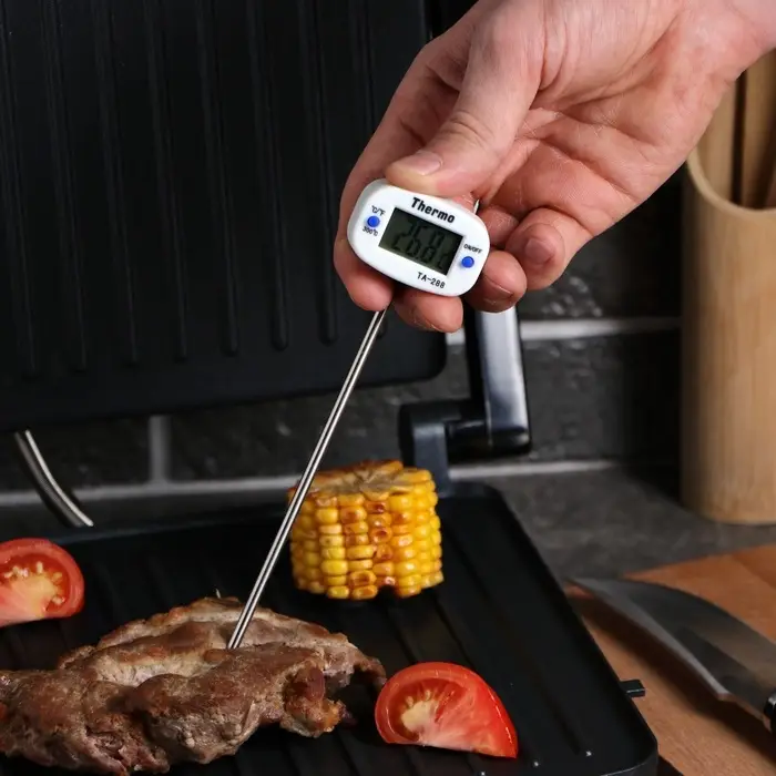 Термометр (термощуп) кухонный Luazon TA-288, максимальная температура 300 °C, от LR44, белый