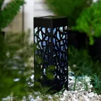 Садовый светильник &laquo;Ажурный&raquo;, уличный, на солнечной батарее, 6&times;29&times;6 см, 1 LED, свечение белое